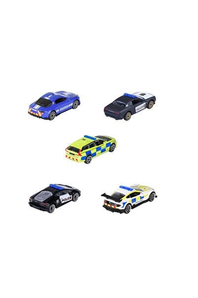 Majorette Rescue World Giftpack 5 Police Vehicles Set Metal Die-Cast Toys - 3+