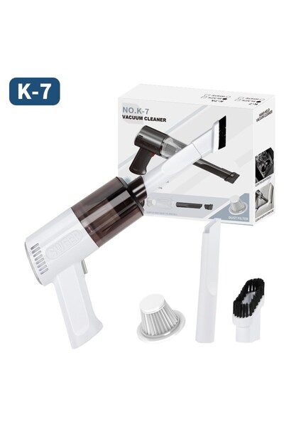 Flippy Portable Cordless Vacuum Cleaner, Flippy, Pistol Type K7, for Home and Car, USB Charging, 30 Min Aut