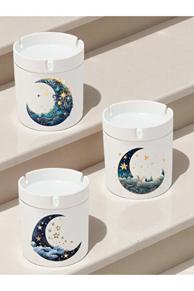 lili hediyelik Μοντέλα τασάκια με θέμα το φεγγάρι - 3 τεμάχια - Τασάκια χωρίς...