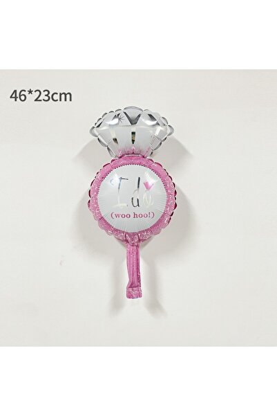 Flippy Metallic Foil Balloon, Flippy, Mini Wedding Figurine, Engagement Ring Model, Proposal Theme, 46x23 c