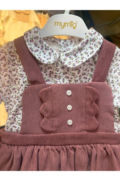 Mymio Kız Bebek Gömlek ve Salopet Elbise takımı