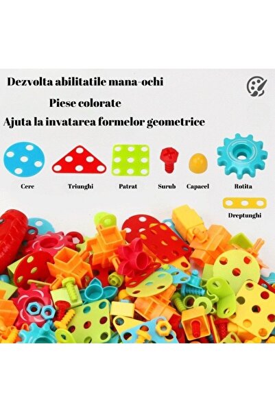 Flippy Educational and Interactive Toy, Flippy, ABS Puzzle Construction Set with Drill for Developing Creat