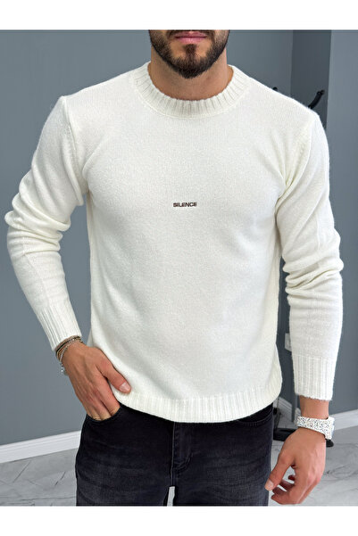 YUWEAR Ecru Nakış Detaylı Sılınce Sweat