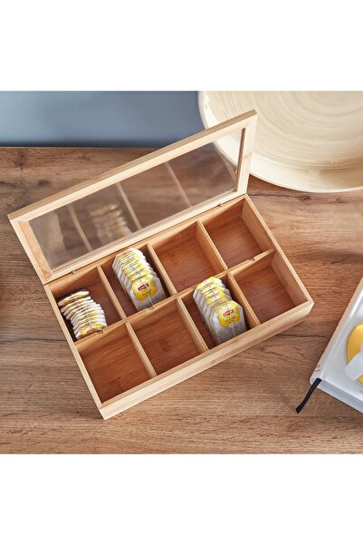 Generic صندوق أكياس الشاي مع غطاء شفاف