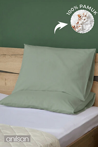 Anılsan 2-Piece Mint Green Pillowcase – 50X70 Cm, 100% Cotton