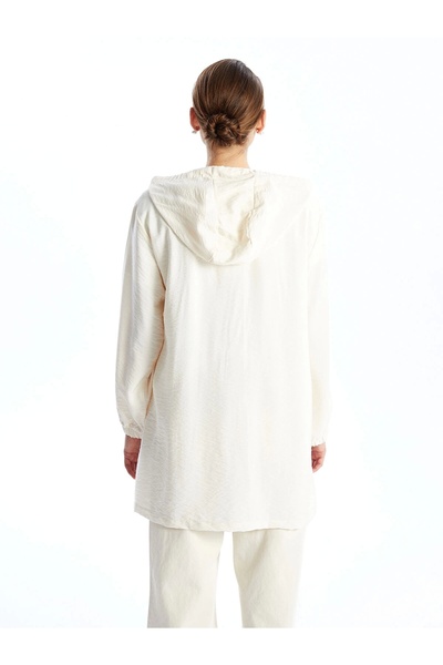 LC Waikiki LCWAIKIKI Classic Bej Kapüşonlu Kadın Tunik