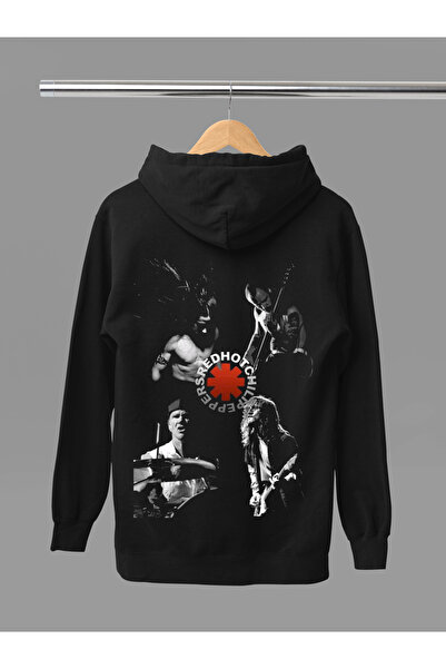 MAGORS سترة روك من القطن المطبوع بطباعة RED HOT CHILI PEPPER بأكمام طويلة وثل...