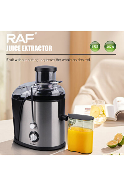 raf 250W Juicer Extractor, 350ml Jug, Stainless Steel, Low Noise, Easy Clean, 18000 RPM