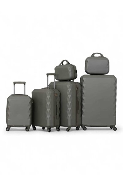 Red Sea طقم شنط سفر دبش عروسة - مكون من 6 قطع يشمل 4 شنط تروللي وشنطتين للمكياج بكفرات 360 درجه