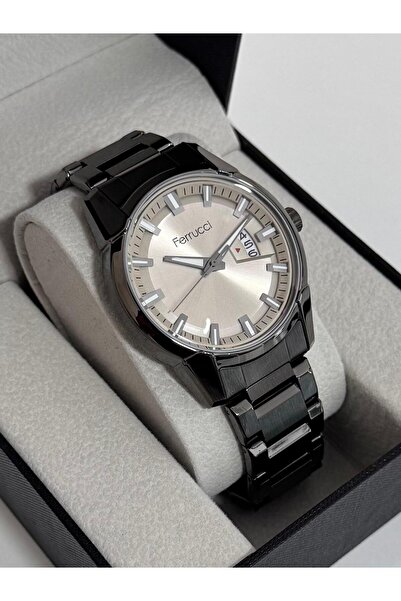 Ferrucci ERKEK KOL SAATİ METAL KASA - METAL KORDON 3 ATM SUYA DAYANIKLI