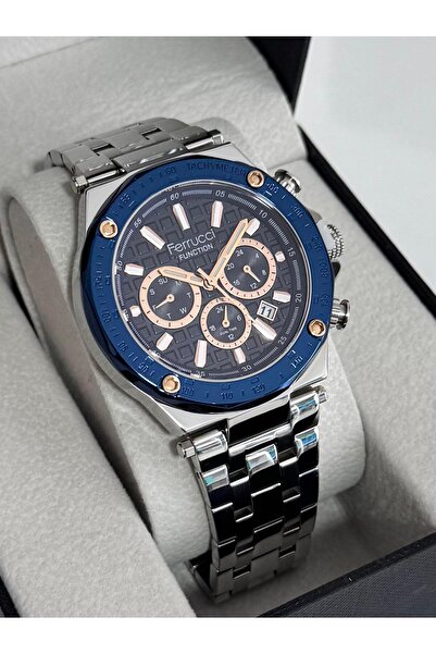 Ferrucci ERKEK KOL SAATİ METAL KASA - METAL KORDON 3 ATM SUYA DAYANIKLI