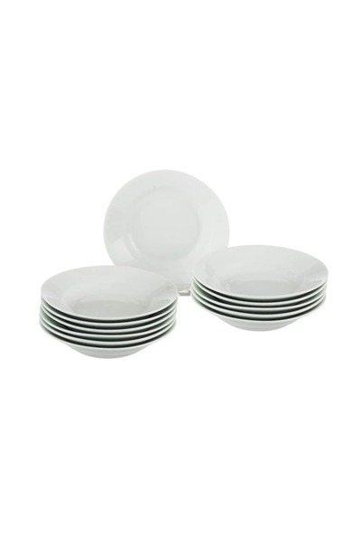 ORIAN Arcopal White Square Yogurt Soup and Salad Set, 6 Pieces, 14 cm