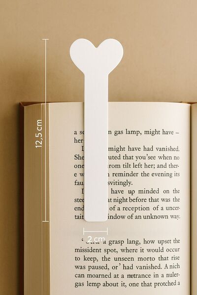 VENON 2 штуки БІЛИЙ Серце Love Metal Закладка для книги Металева закладка з серцевим мотивом Металева закладка для файлів Розділення Книги Любителі книг