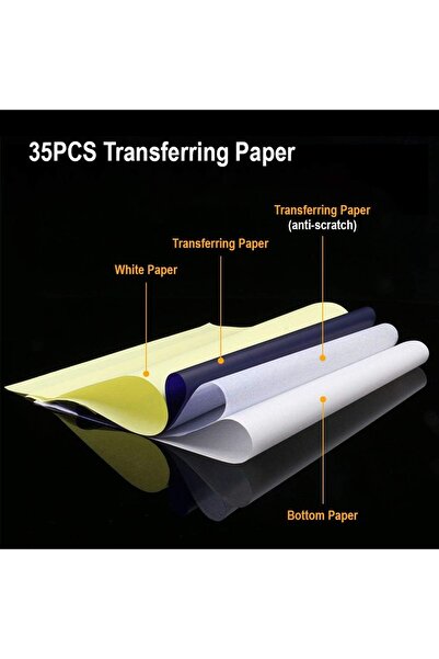 Ook Set of 35 sheets of heat transfer paper, paper, beige/dark blue, 29.7 x 21.08 cm