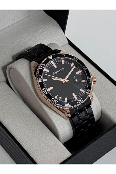 Ferrucci Men's Watch with Metal Case - Metal Strap 3 Atm Water Resistant