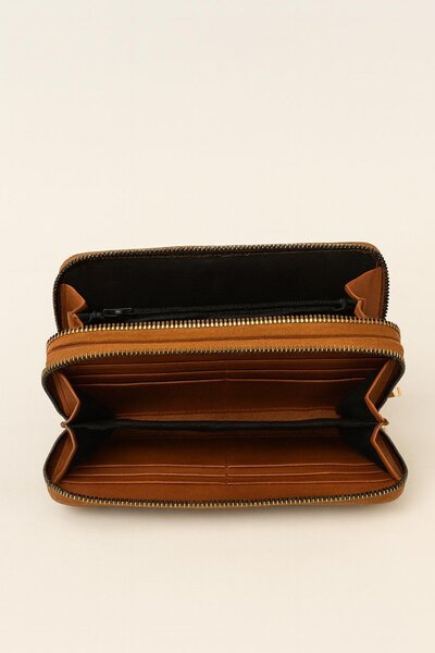 HAKKE Large Double Zipper Printed Wallet