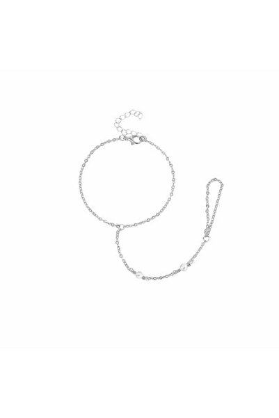 ohmygod jewelry 925 Argint Brățară-inel din argint 925 cu perle - Krishna