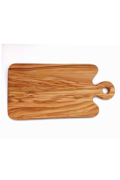 OEM Kitchen cutting board made of olive wood, rustic, handmade, with handle, Sorentto L, 35x19x1.5 cm
