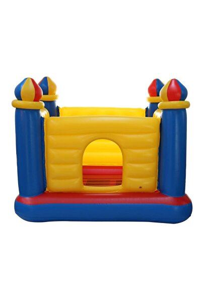 Intex Spatiu de joaca, este realizat din PVC, forma de castel colorat de basm, cu turnuri gonflabile si...