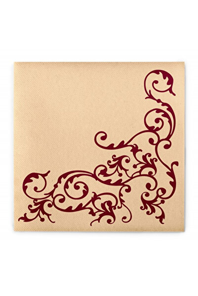 Mank Linclass εορταστικές πετσέτες τραπεζιού - Pomp (Μπορντό-Κρέμα) / 40 x 40...