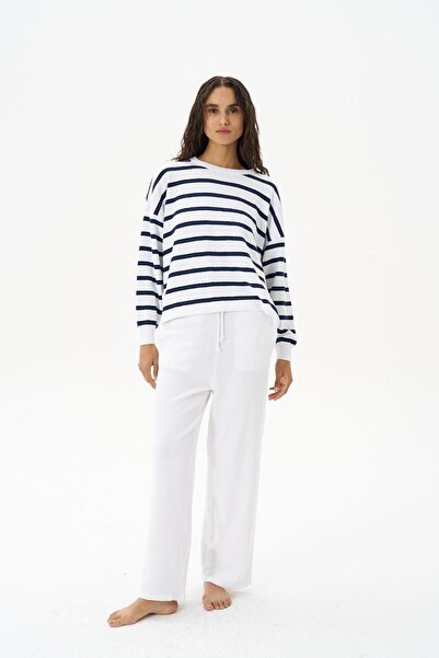 Beauty Omelette Beyaz Havlu Pantolon