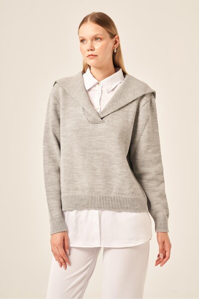 FTZ WOMEN سترة نسائية من مزيج البوبلين باللون الرمادي 20983