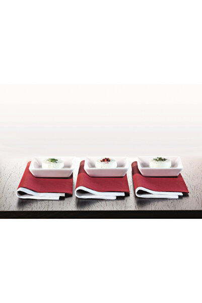 Mank Șervețele de masă festive Tissue Deluxe - Bordeaux / 40 x 40 cm / 50 buc