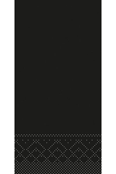 Mank Șervețele de masă din hârtie de mătase cu 3 straturi - negre, 33 x 33 cm, pliate 1/8, 100 buc.