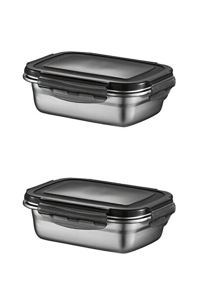 Chavin 2 Pieces 304 Steel 550 ml Food Fruit Meat Refrigerator Nutrition Storage Container Mt224