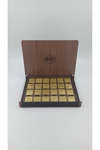 Genel Markalar HEDİYELİK AHŞAP İSTEME ÇİKOLATA KUTUSU ve 48 ADET MADLEN ÇİKOLATA