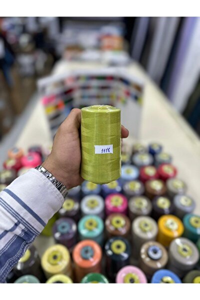 Bayar Kumaş خيط خياطة 1118 ملون، خيط ماكينة رقم 120، 5000 متر خيط