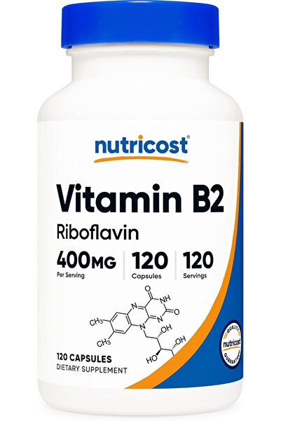 Nutricost Vitamin B2 (Riboflavin) 400mg, 120 Capsules - Gluten Free, Non-GMO