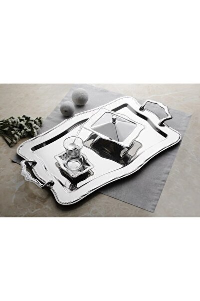 Nehir Stainless Steel Tray Set of 2 pieces