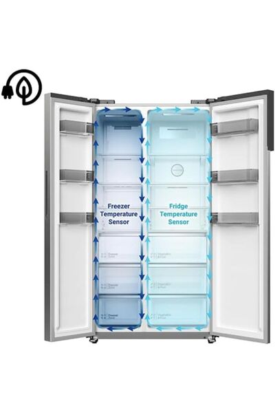 HITACHI Refrigerator | 680L Gross, 525L Net | Side-by-Side | 2-Door | Energy Saving