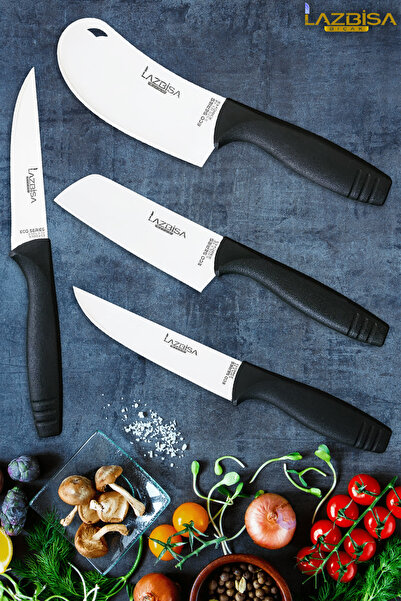 LAZBİSA Eco Serisi Mutfak Bıçak Seti Et Ekmek Sebze Pizza Salata Börek Şef Bı...