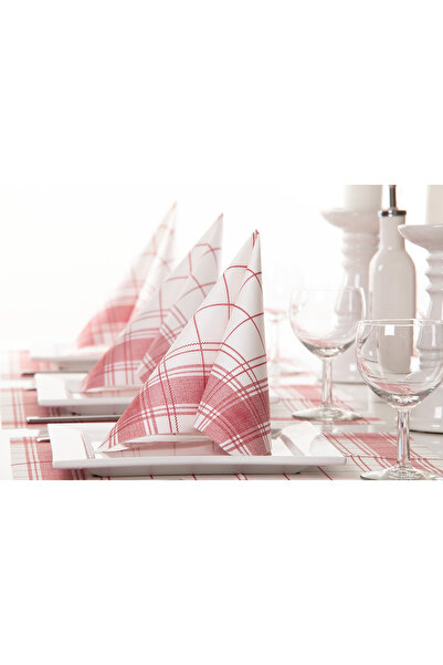 Mank Șervețele de masă festive Linclass - Nadeem (Bordeaux) / 40x 40 cm / 50 buc