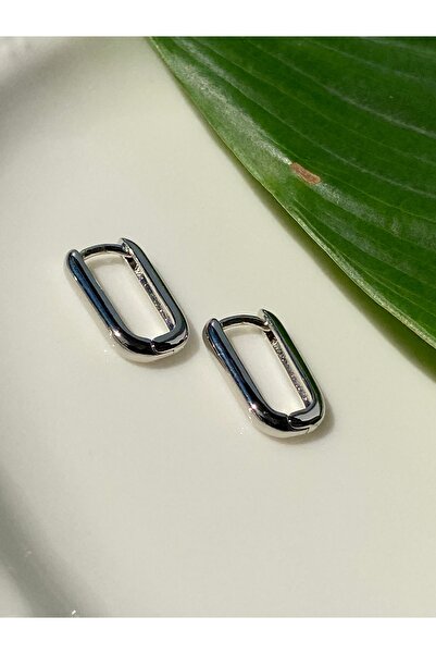 kurukafagift Earrings Steel Square Model Silver Color