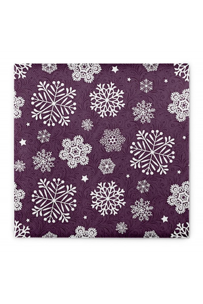 Mank Șervețele de masă festive Linclass - Steven (fulgi albi, fundal violet î...