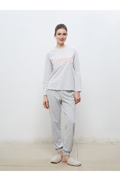 LC Waikiki Crew Neck Embroidered Women's Pajamas Set