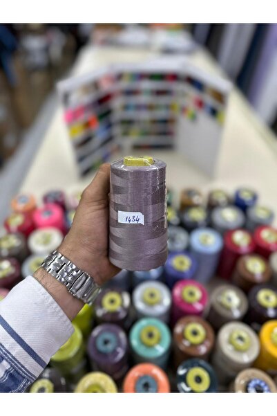 Bayar Kumaş خيط خياطة 1434 ملون، خيط ماكينة رقم 120، 5000 متر من الخيط