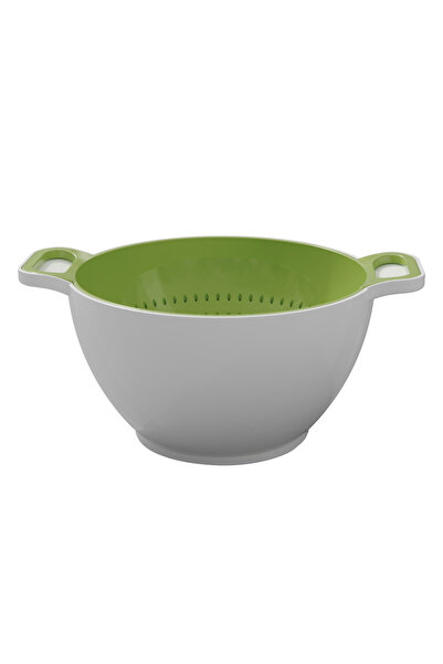 Trebonn Bol strecurător DUO - Mare 1824100, 2 l, 23,5x13 cm, Melamină, Alb/Verde