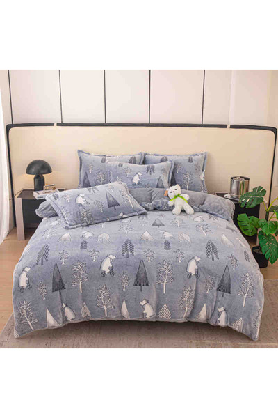 CHIRASO CHIRASO, COCOLINO Linen, ELASTIC Fitted Sheet compatible 140, 160 and 180x200 Duvet Cover 2 Sides Pillowcase