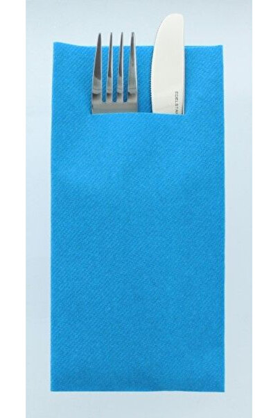 Mank Șervețele cu BUZUNAR pentru tacâmuri - Linclass Aquablau (albastru inten...