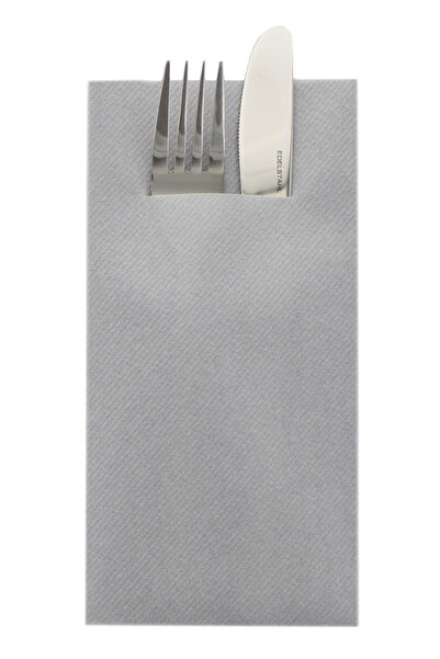 Mank Χαρτοπετσέτες Linclass για σερβίτσια - Γκρι / 40 x 40 εκ. / 75 τεμ.