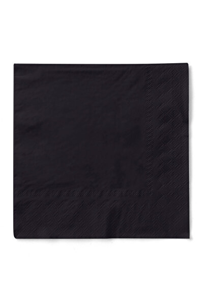 Mank Șervețele de masă cu 3 straturi, hârtie de mătase - Negru / 33 x 33 cm /...