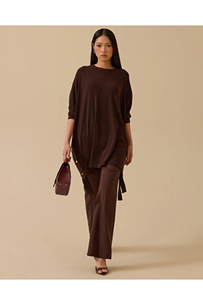 SCL Yan Düğme Detaylı Uzun Tunik