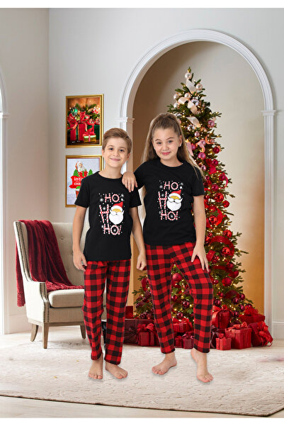 Intisimo Παιδικές Πιτζάμες, Χριστουγεννιάτικο Θέμα, HoHoHo, Βαμβακερές, Μαύρο...