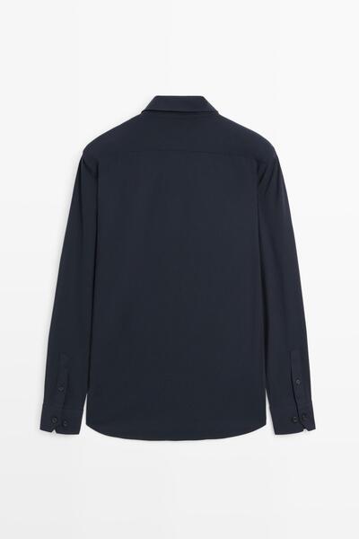 Massimo Dutti Esnek slim fit gömlek