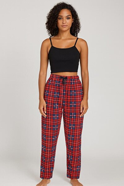 Pemilo Women's Plaid Milan Single Bottom Bordo
