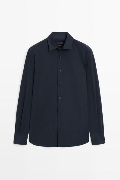 Massimo Dutti Esnek slim fit gömlek